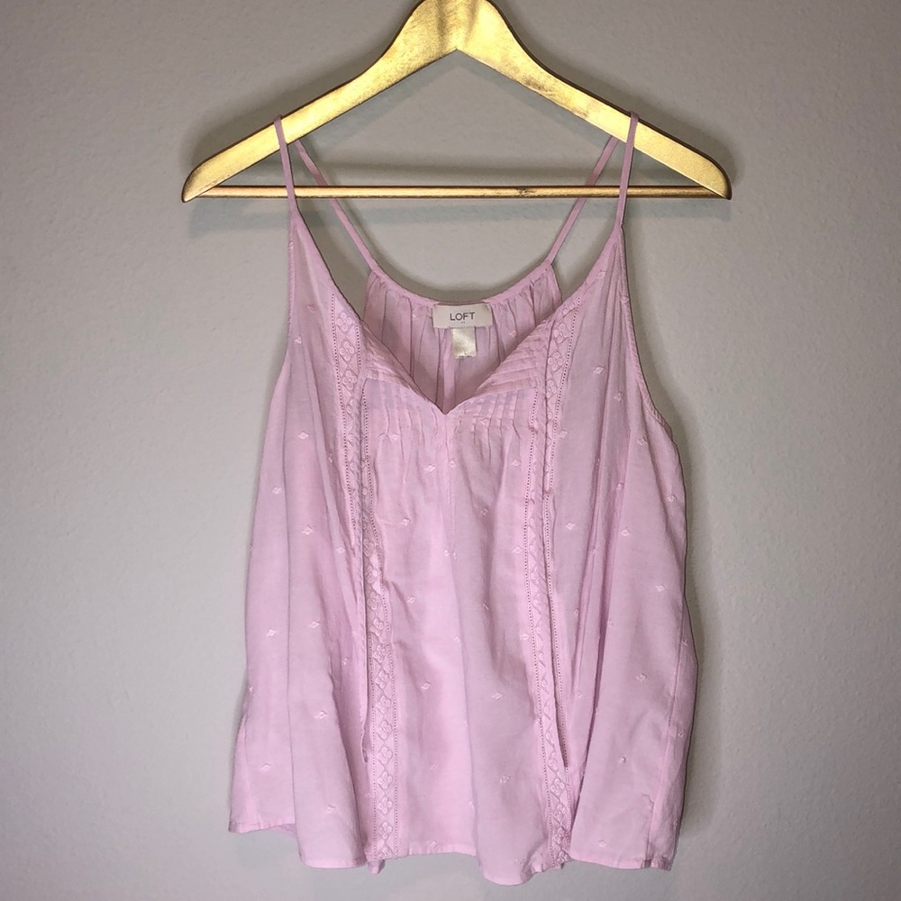 Ann Taylor Loft blush pink tank